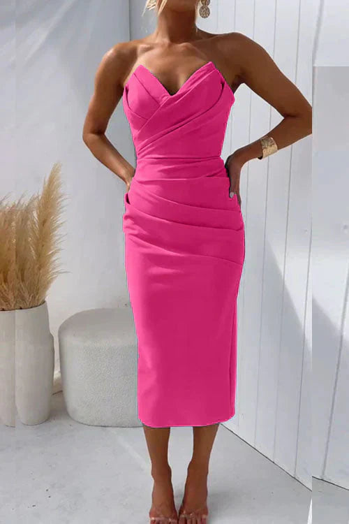 Nur™ | Vestido Midi Sin Espalda