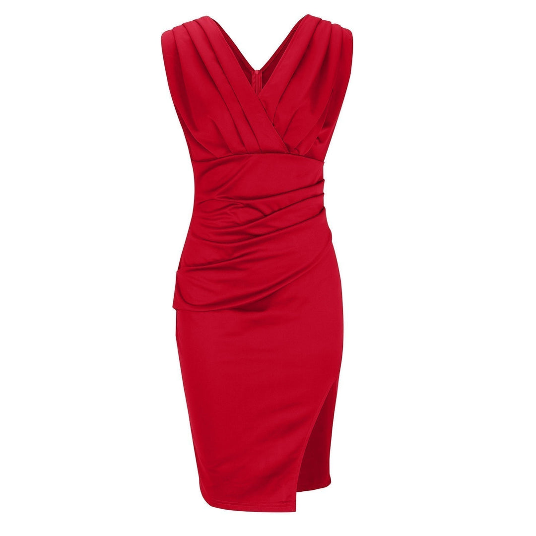 Maud™ | Elegante vestido con escote en V y abertura