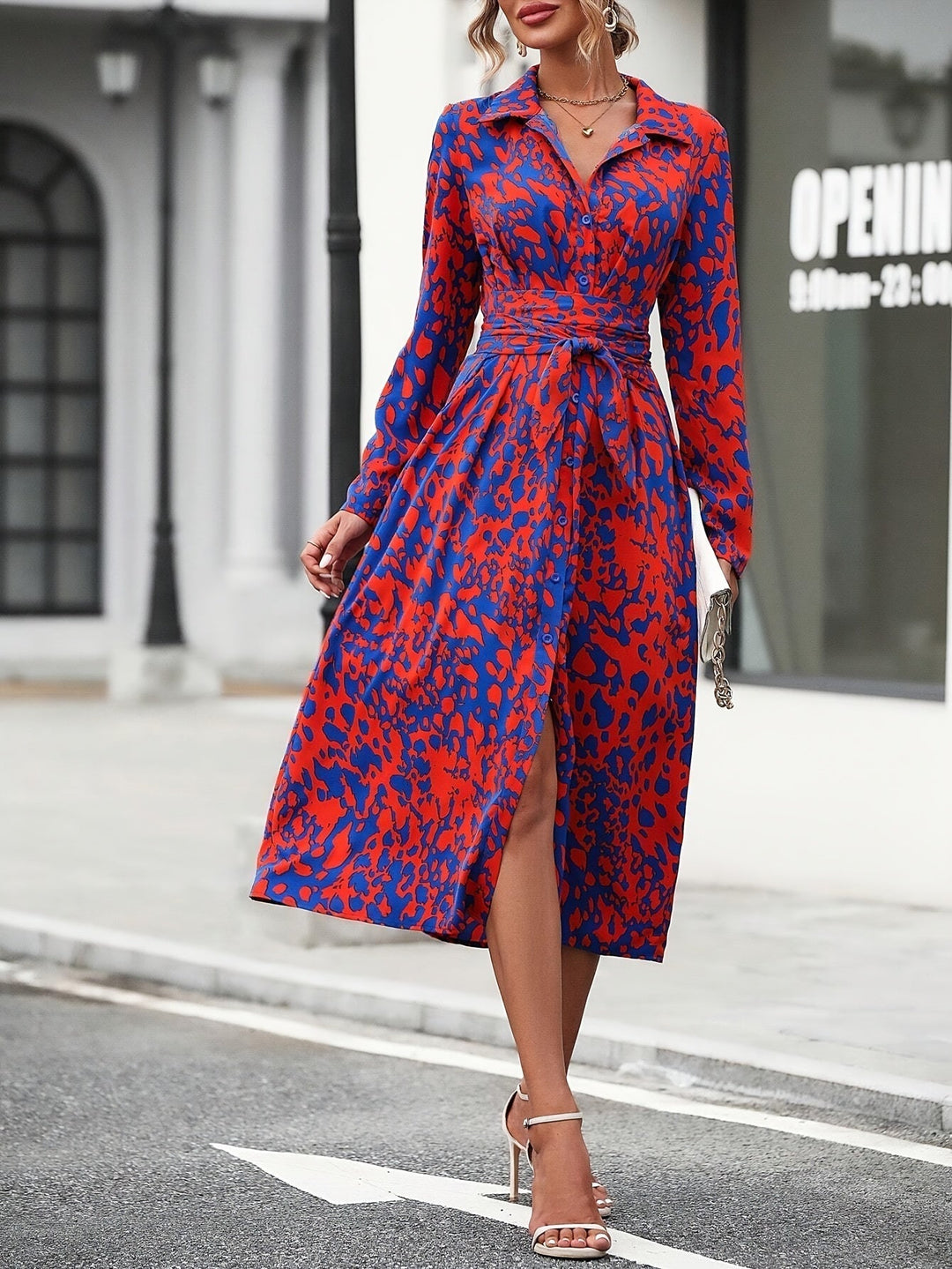 Zafira™ | Vestido Camisa Geométrico