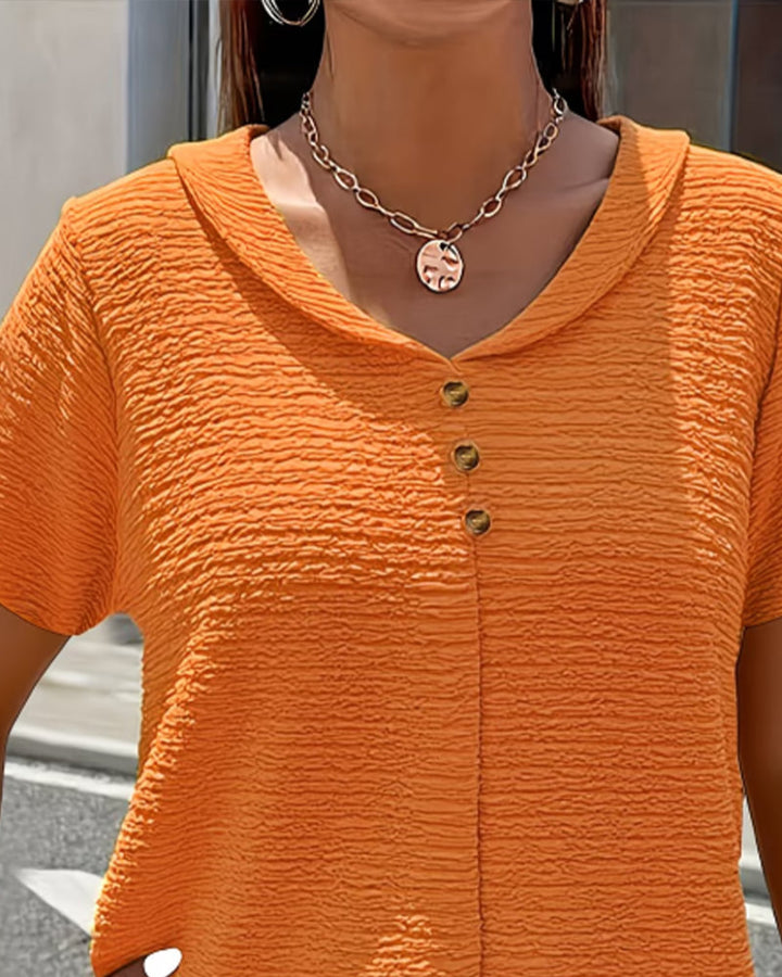 Camiseta Cuello Peter Pan con Botones