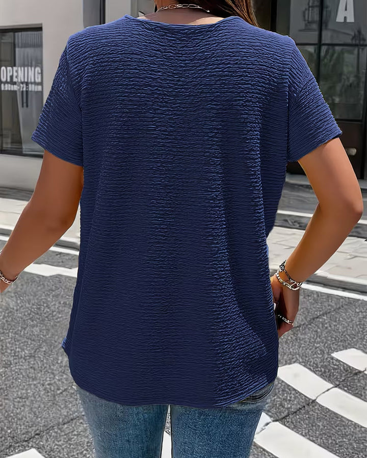 Camiseta Cuello Peter Pan con Botones