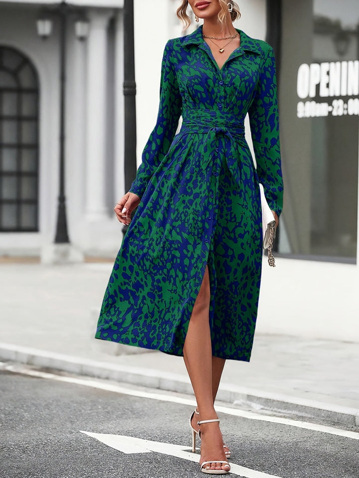 Zafira™ | Vestido Camisa Geométrico