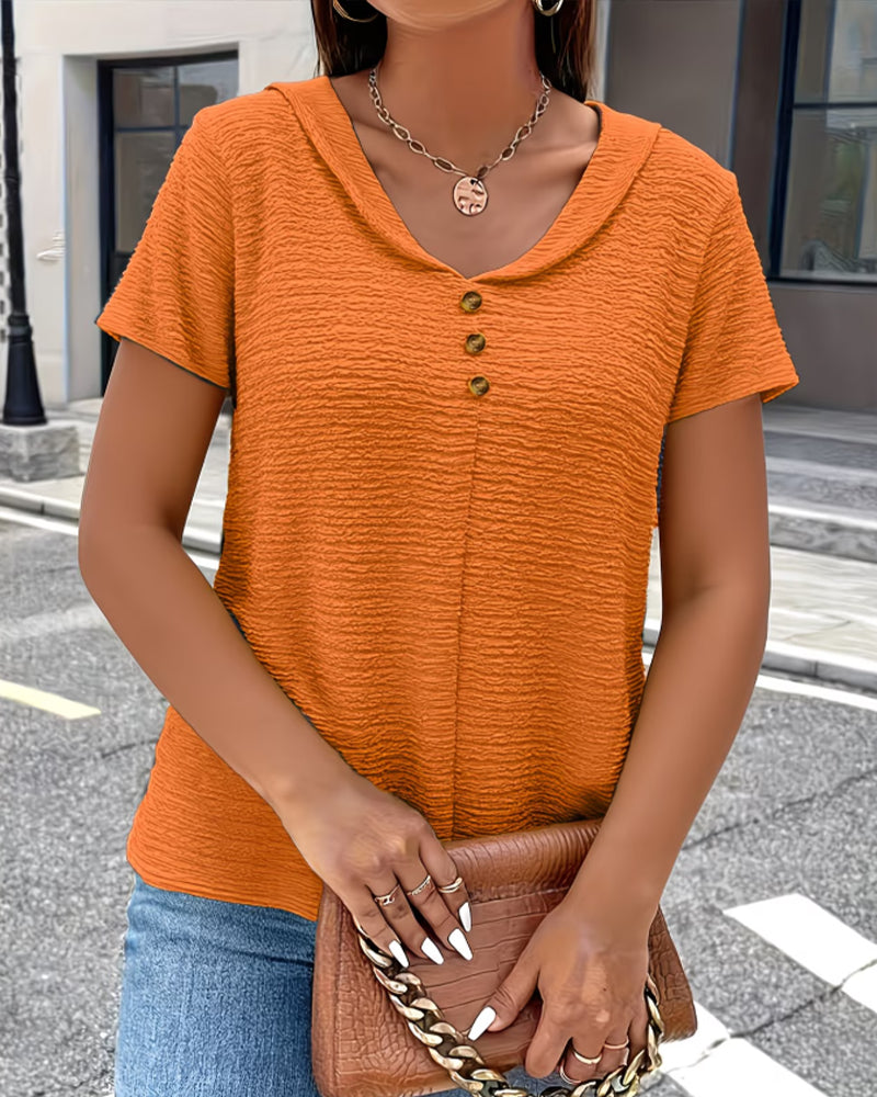 Camiseta Cuello Peter Pan con Botones