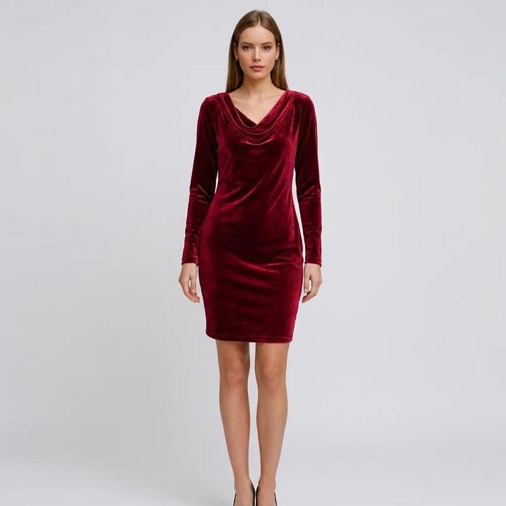 Rosa | Vestido de Terciopelo de Corte Suelto