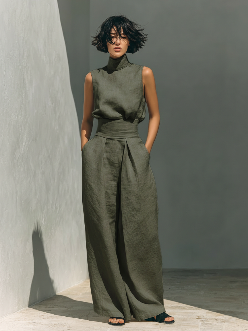 MARIA | CONJUNTO MINIMALISTA DE LINO