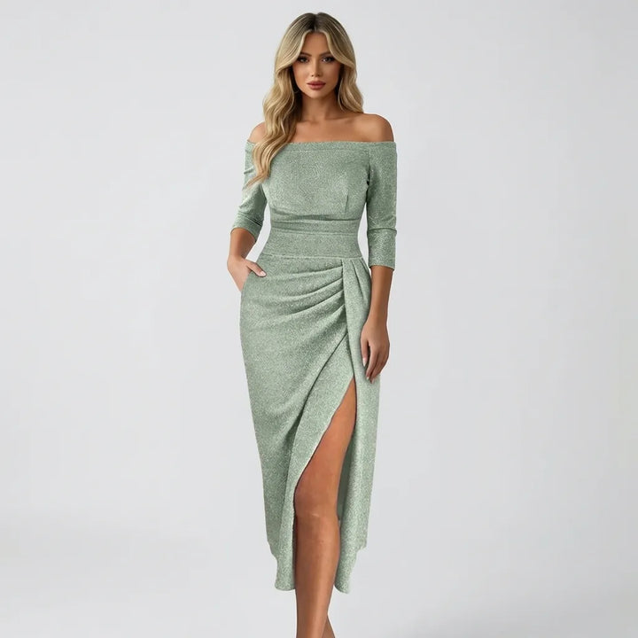 Marina | Elegante vestido maxi con cuello halter y corte fluido