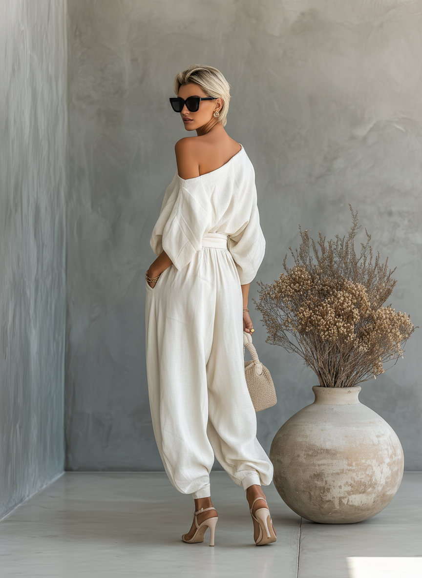 Conjunto de Lino Off-white