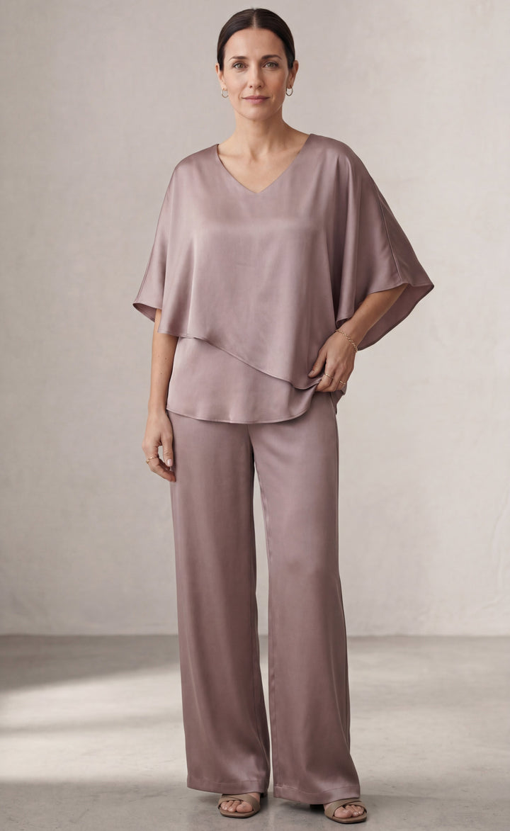 Martha | Conjunto de dos piezas con pantalón de pierna ancha