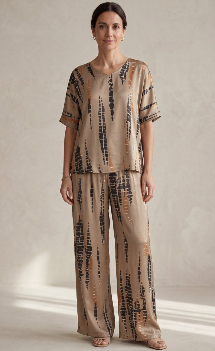 Marie – Conjunto estampado de dos piezas