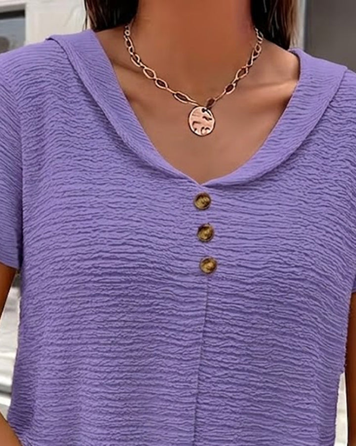 Camiseta Cuello Peter Pan con Botones
