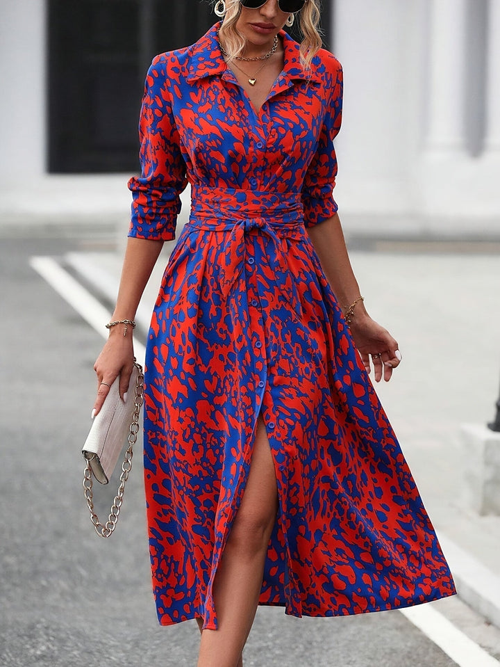 Zafira™ | Vestido Camisa Geométrico