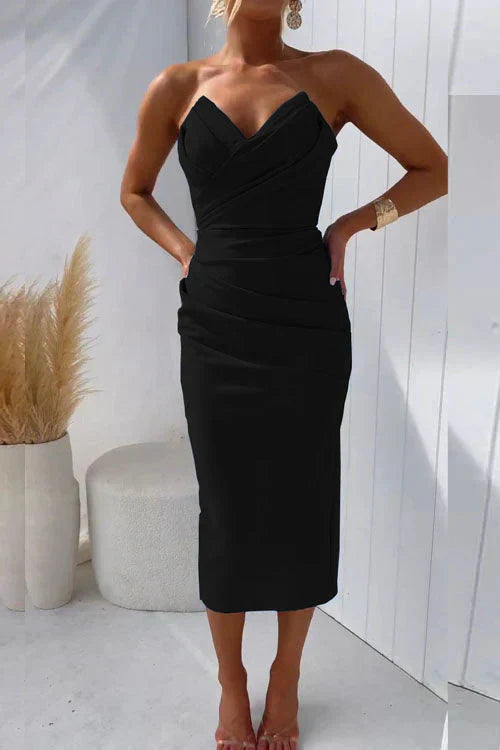 Nur™ | Vestido Midi Sin Espalda