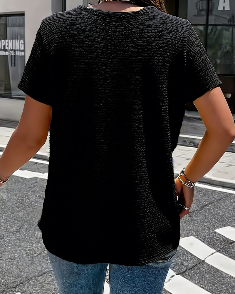 Camiseta Cuello Peter Pan con Botones