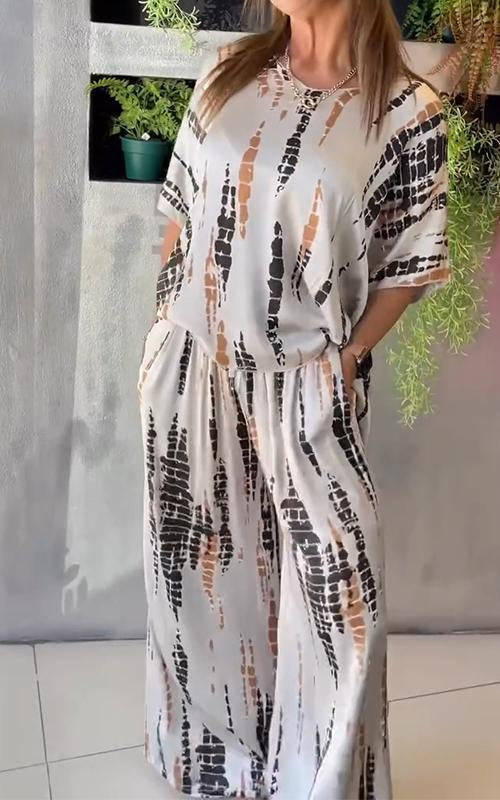 Marie – Conjunto estampado de dos piezas