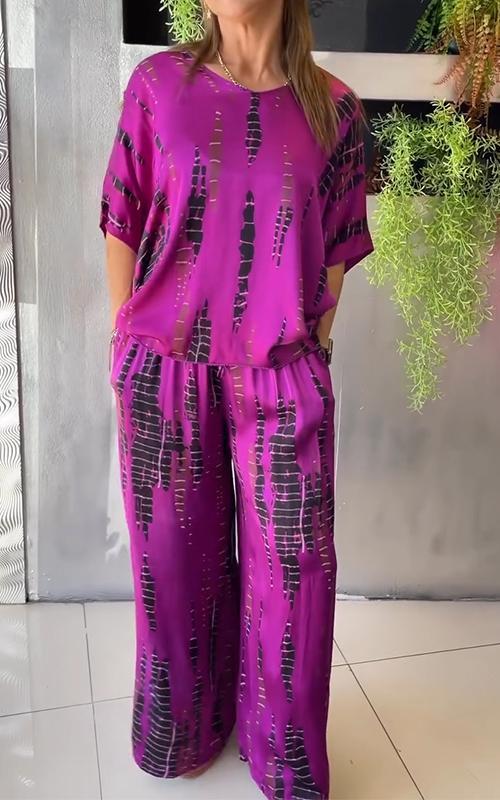 Marie – Conjunto estampado de dos piezas