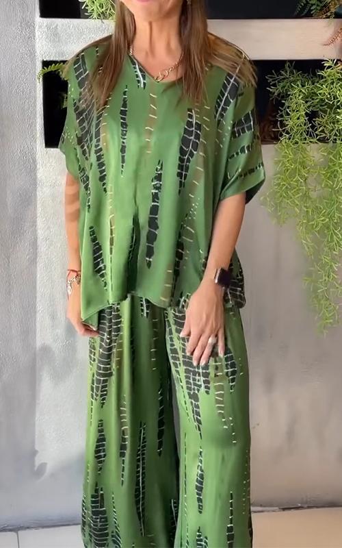 Marie – Conjunto estampado de dos piezas
