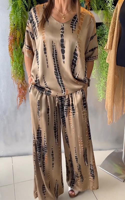 Marie – Conjunto estampado de dos piezas