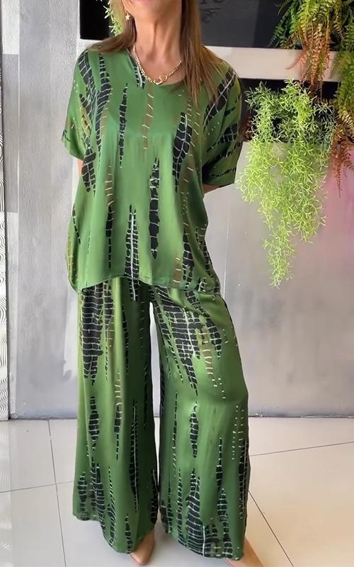 Marie – Conjunto estampado de dos piezas