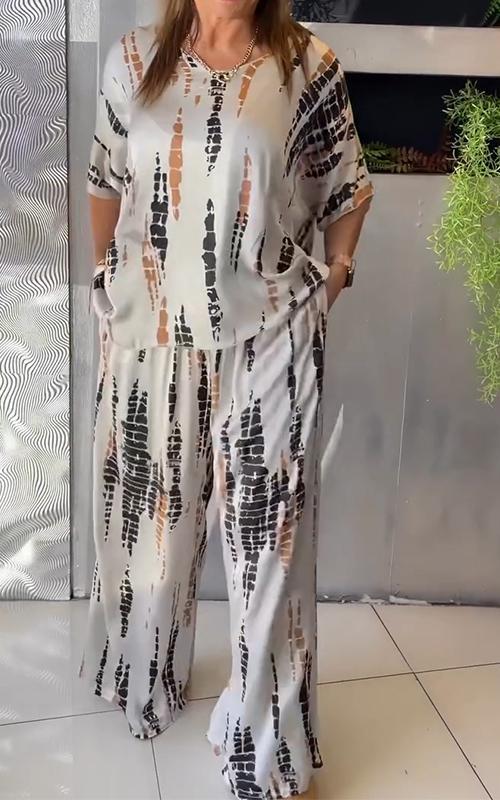 Marie – Conjunto estampado de dos piezas