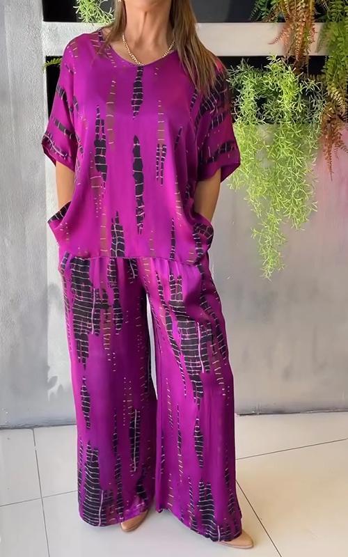 Marie – Conjunto estampado de dos piezas