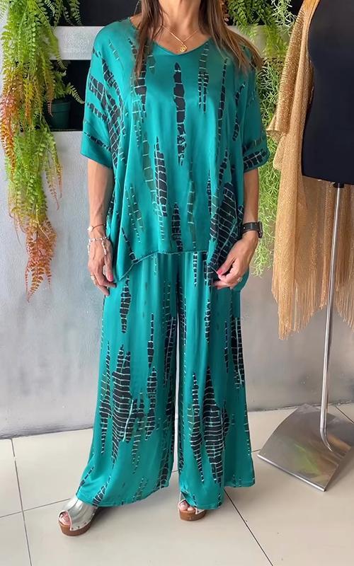 Marie – Conjunto estampado de dos piezas